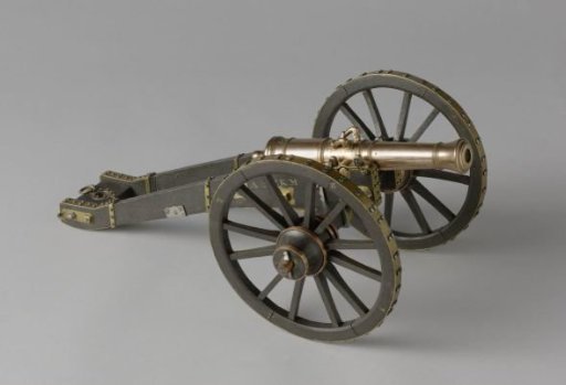 Model of a 3-Pounder on Carriage with Ammunition Wagon