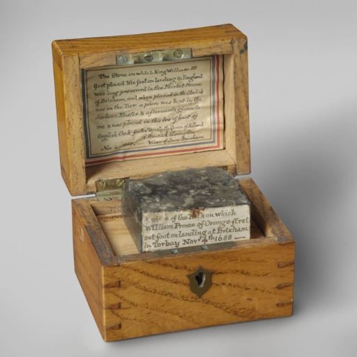 Piece of the stone on which Prince William III set foot on arriving in England