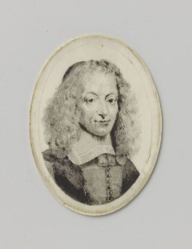 Portrait of Constantijn Huygens (1598-1687) on Ivory