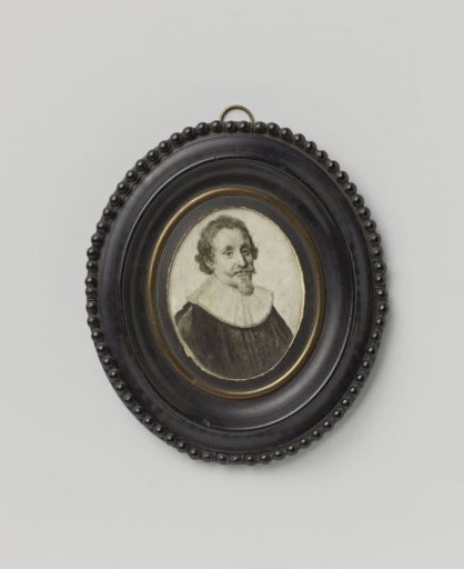 Portrait of Hugo de Groot in a frame
