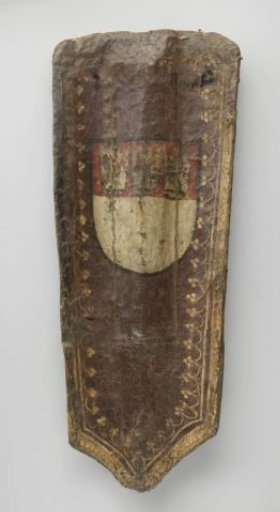 Burgundian shield with the painted coat of arms of Cologne