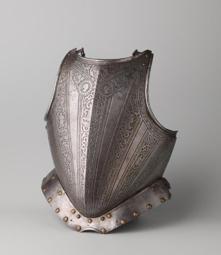 Breastplate of an armor with decorations