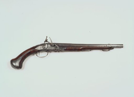 Flintlock pistol with battery lock