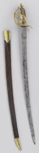 Honorary sword of a Musketeer with inscription: for the Action of Doggersbank, with scabbard