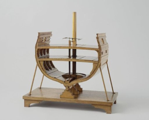 Model of the Cross Section of a Ship, with Pumps