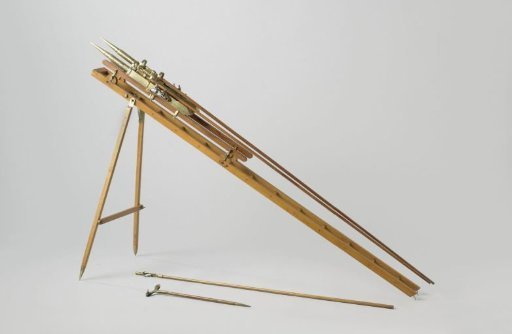 Model of Two Congreve-Style Rockets on a Launching Frame