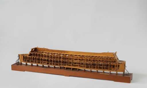Half model of a floating 32-gun artillery battery
