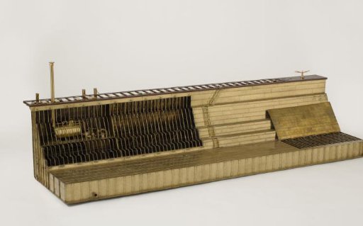 Model of part of a floating dock
