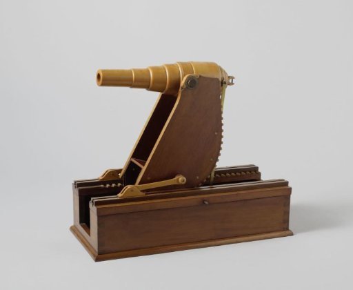 Model of a mounted cannon