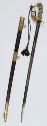 British Naval Sword in Scabbard