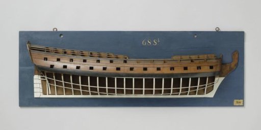 Half model of a 68-Gun Ship of the Line