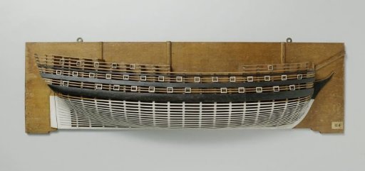 Half Model of an 80-Gun Ship of the Line