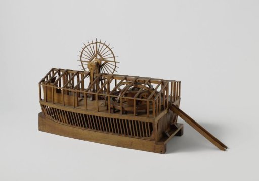 Model of a dredger