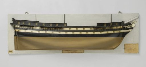Half Model of a 74-Gun Ship of the Line