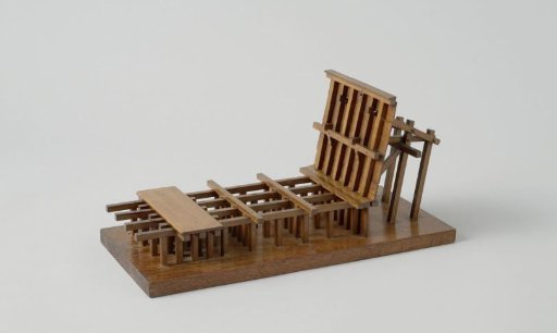 Model of part of the timbering of the dry dock at Flushing