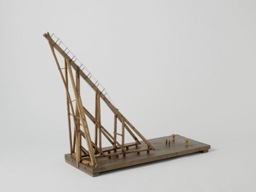 Model of a Crane for Stepping Masts