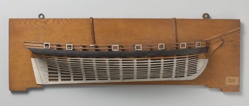 Half Model of a 16-Gun Brig
