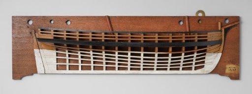 Half Model of a 6-Gun Brig