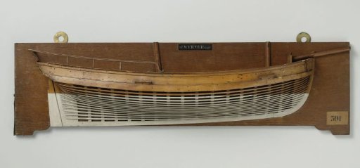 Half Model of a 4-Gun Schooner