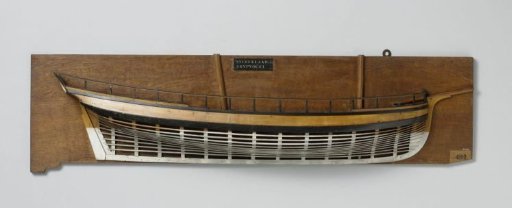 Half Model of a 4-Gun Schooner