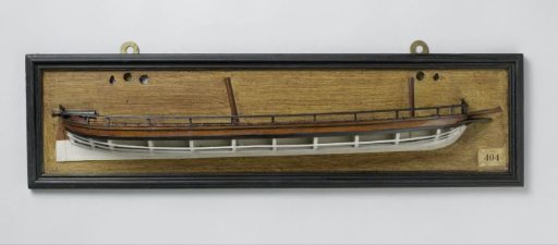 Half model of a two or three-gun gunboat schooner