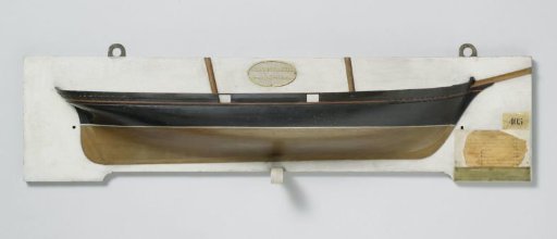 Half Model of a 4-Gun Schooner-Brig