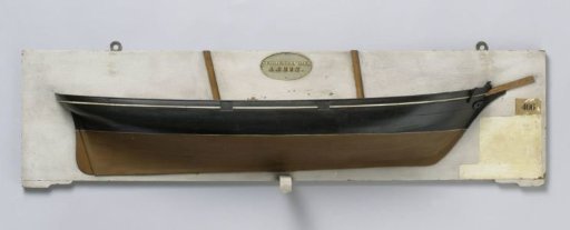 Half Model of a 6-Gun Schooner-Brig