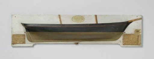 Half Model of a 6-Gun Schooner-Brig