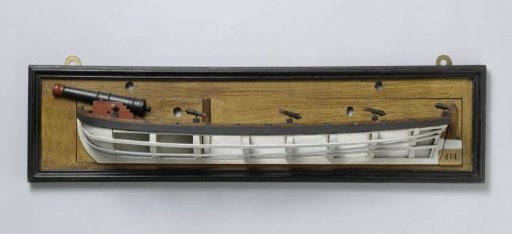 Half model of a gunboat