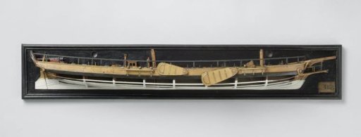 Half Model of a 5-Gun War Galley