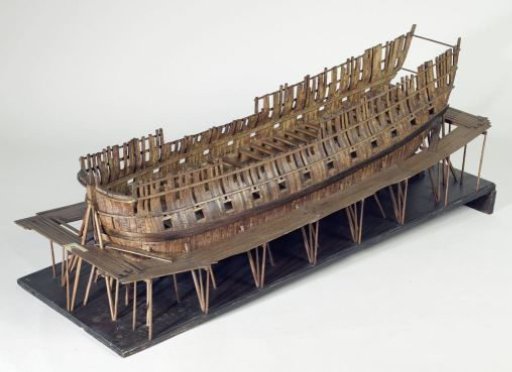Scaffolding Model of a 60 to 68-Gun Ship