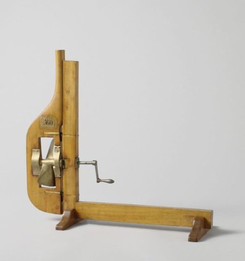 Model of a rudder with screw propeller