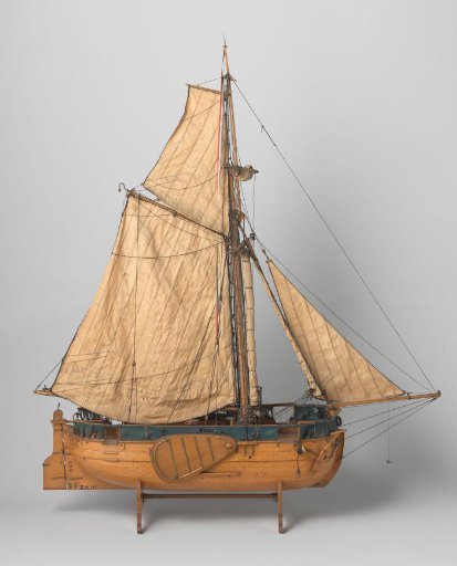 Model of a Gaff-Rigged Gunboat