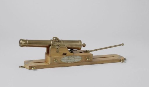 Model of a 3-Pounder Gun on a Slide for a Launch