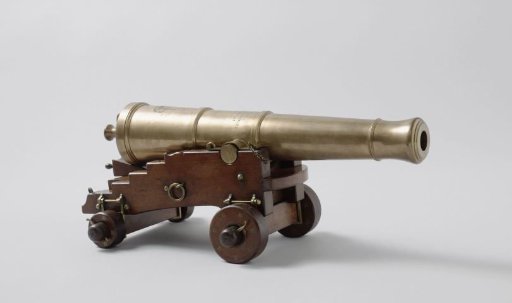 Model of a 36-pounder cannon on a gun carriage