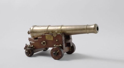 Model of a 24-pounder cannon on a gun carriage