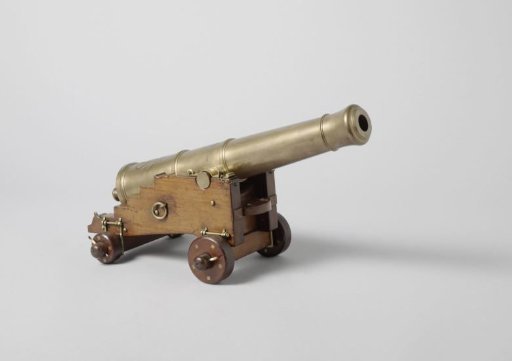 Model of a 18-pounder cannon on a gun carriage