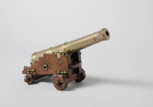 Model of a 12-pounder cannon on a gun carriage