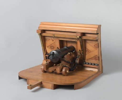 Model of a 30-Pounder Gun on Deck