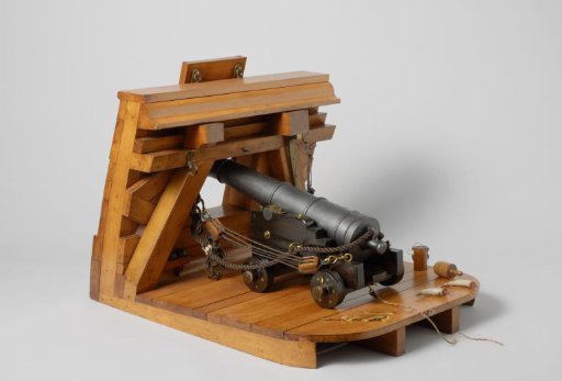 Model of a 30-Pounder Gun on Deck