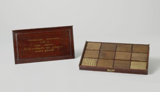 Box Containing Twelve Samples of Wood from North America