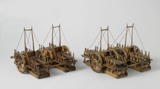 Two Models of a Life-Saving Cart for Shipwrecks
