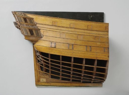 Half model of the stern of a 74-gun ship of the line