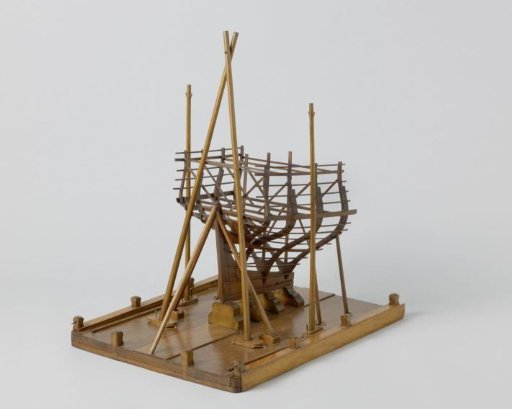 Model of a Ship's Stern in Construction on a Shipyard