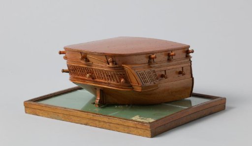 Model of the Sterns of Two Different Frigates