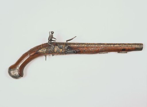 Cavalry pistol with richly ornamented barrel