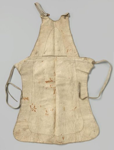 Leather shooting board belonging to the equipment of a sapper of the 1st Division of the North Holland Civic Guard