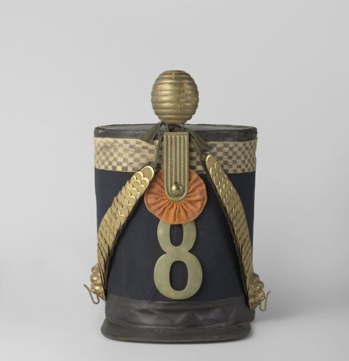 Gold-painted wooden ball on a shako of the 8th Hussars regiment