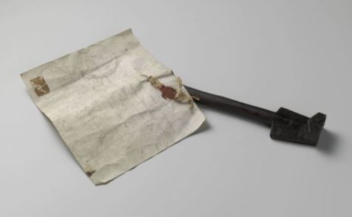Lunette of a section of a roller horse from the gunboat No. 2 of J.C.J. van Speyk