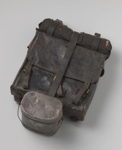 Knapsack worn by D.W. van Meeteren
